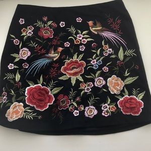 Forever 21 Embroidered Skirt